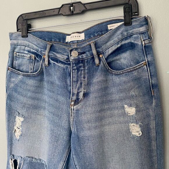 Pacsun Boyfriend Jeans Destroyed Button Fly 28 - Picture 3 of 9